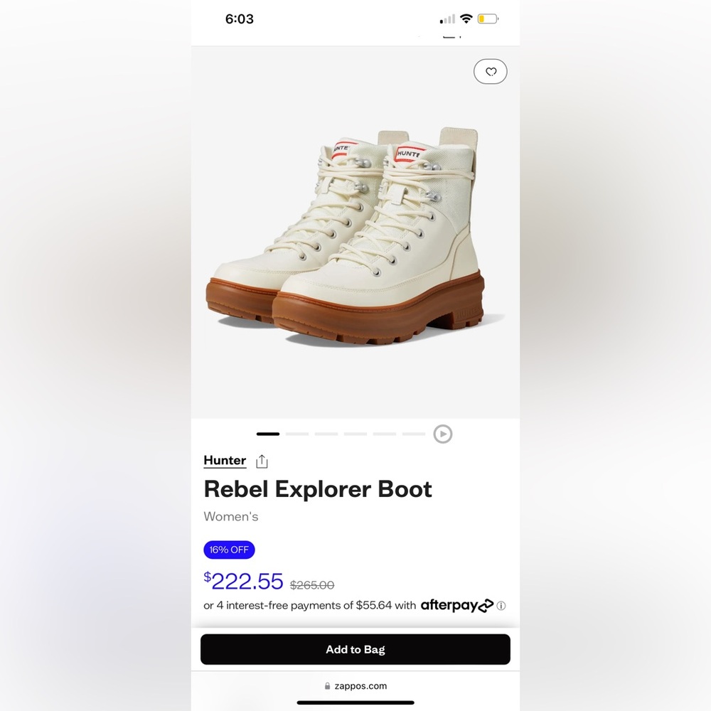 Hunter Rebel Boots | Women’s | Size 11